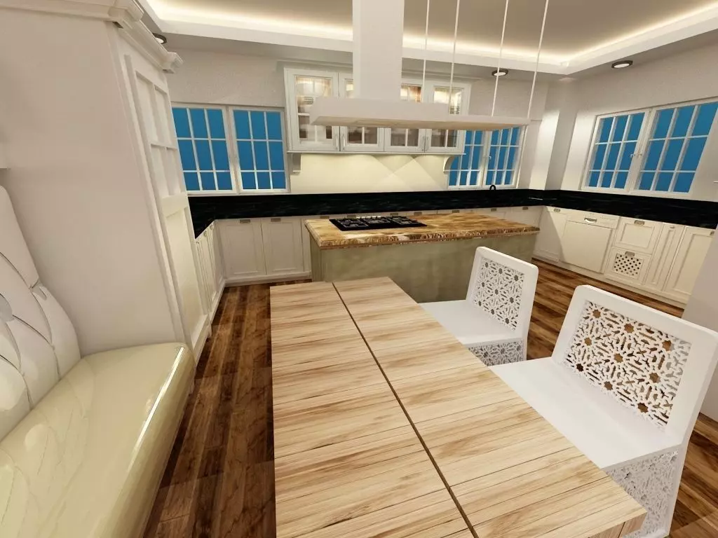 COUNTRY ISLAND KITCHEN 3D model