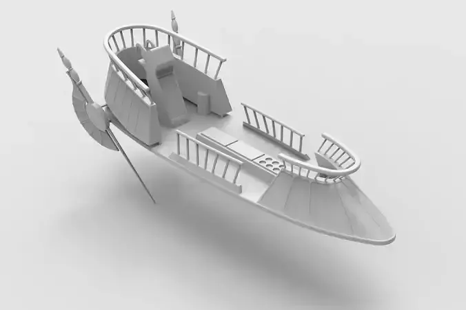 Jabba The Hutt Sand Skiff Ship 3d model 3D print model
