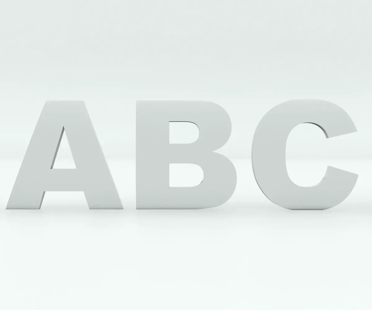3d car badge letters for 3d printing 3D model