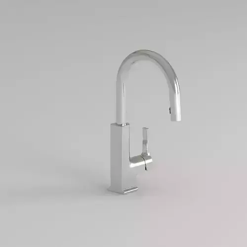 Sprayer Kitchen Chrome Faucet Low-poly 3D model