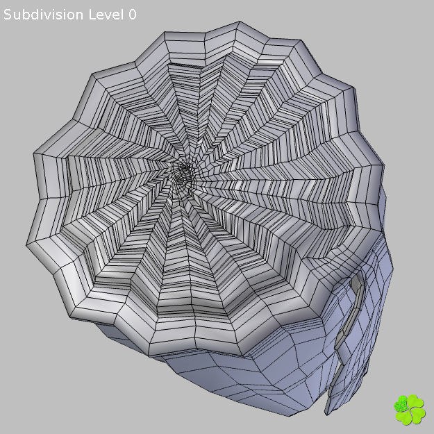 Conus shell low poly Low-poly 3D model_86