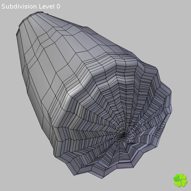 Conus shell low poly Low-poly 3D model_90