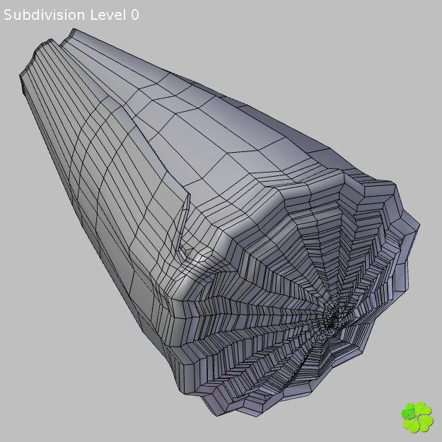Conus shell low poly Low-poly 3D model_92