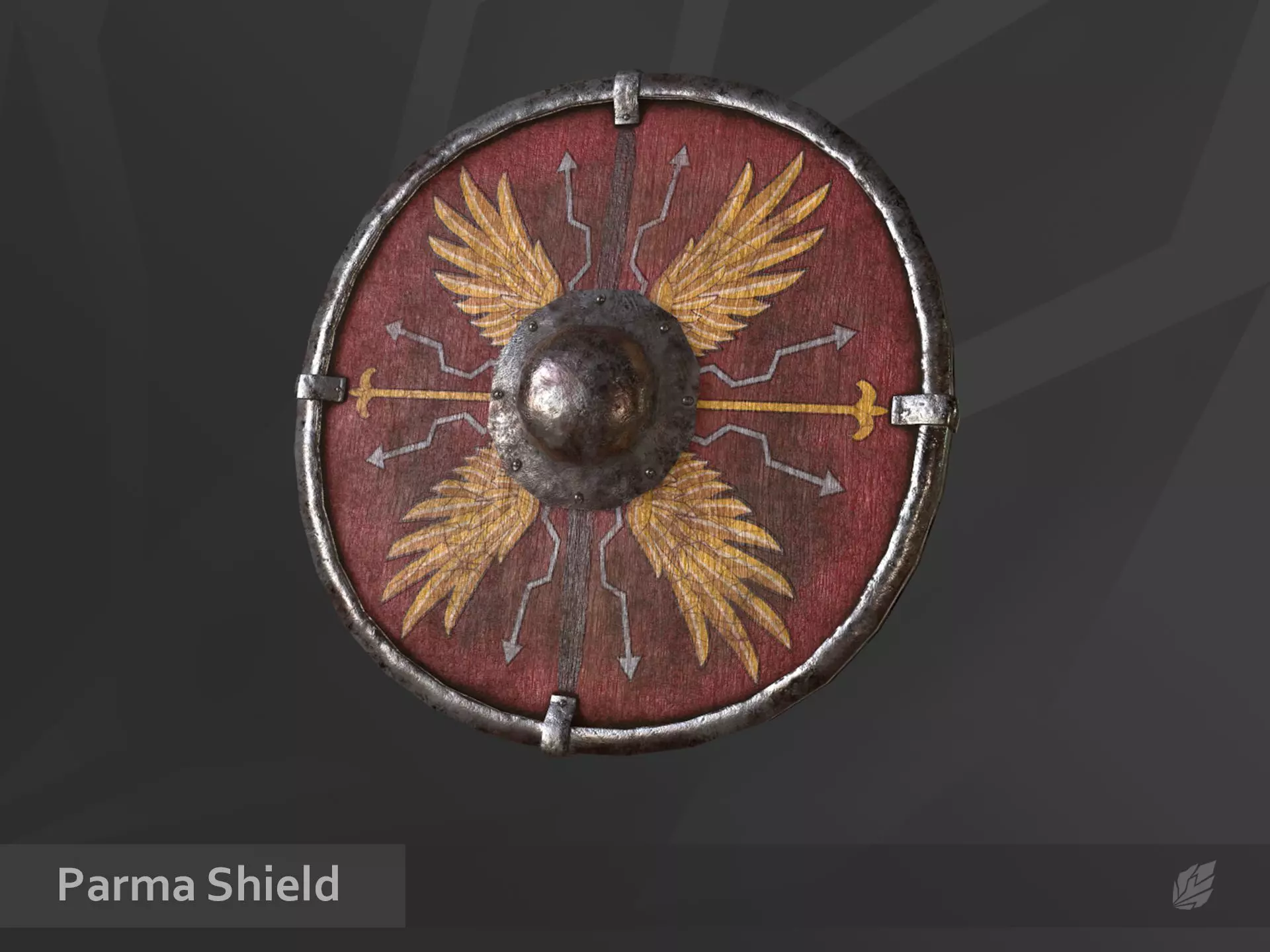 Parma Shield Low-poly 3D model_0