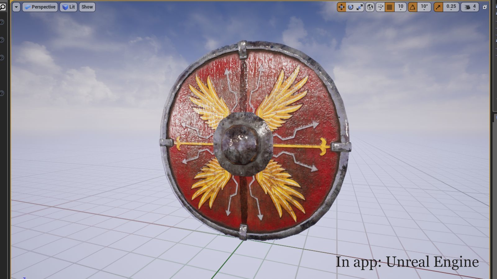 Parma Shield Low-poly 3D model_12