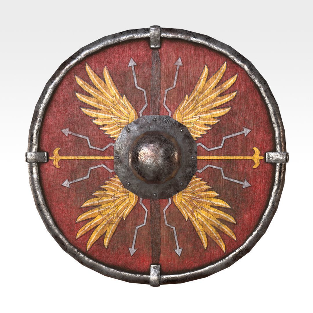 Parma Shield Low-poly 3D model_2