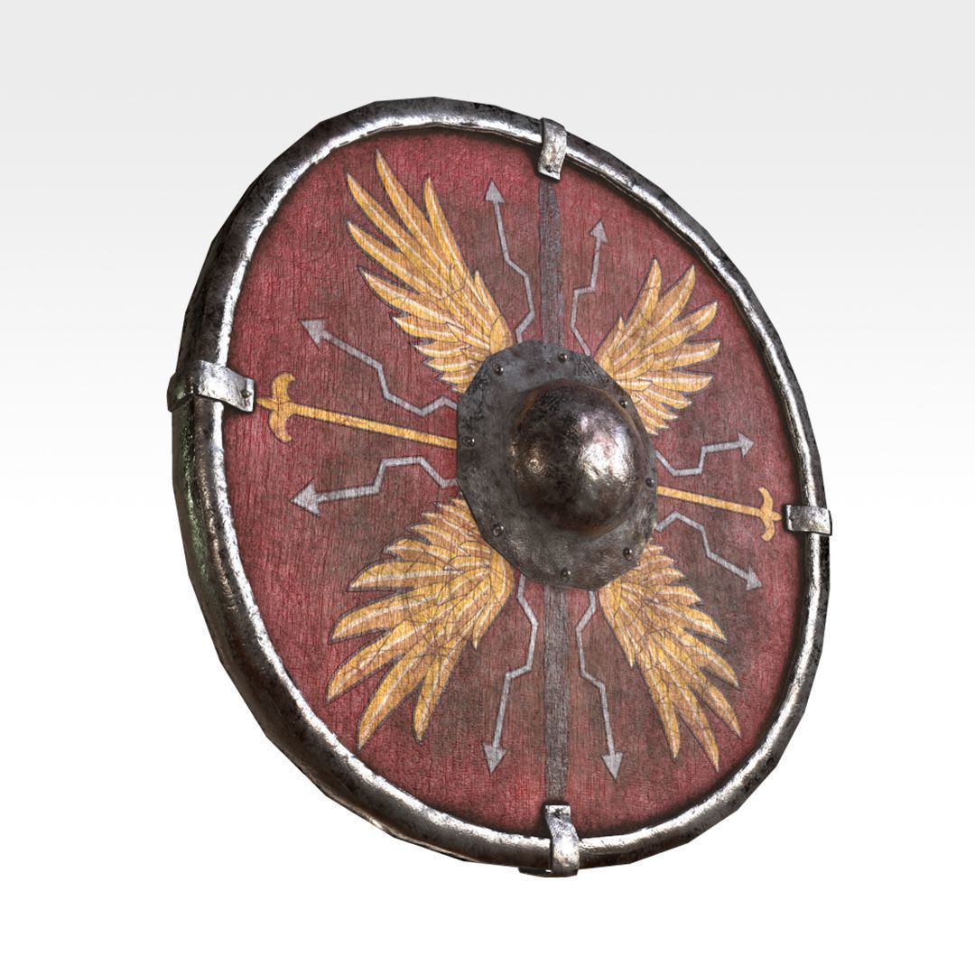 Parma Shield Low-poly 3D model_6
