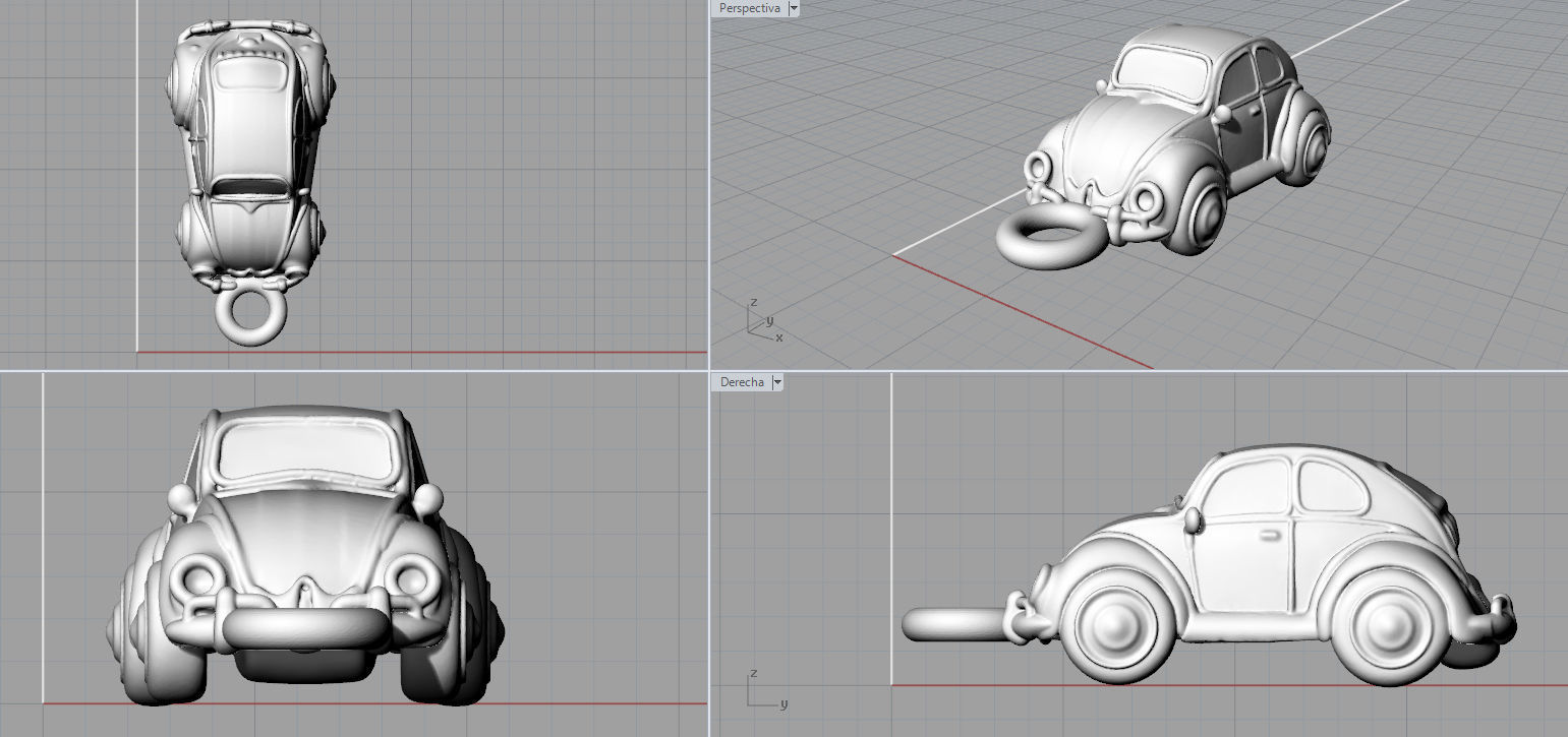 Car charm 3D print model_2