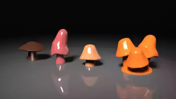 Basic Mushrooms 3D print model