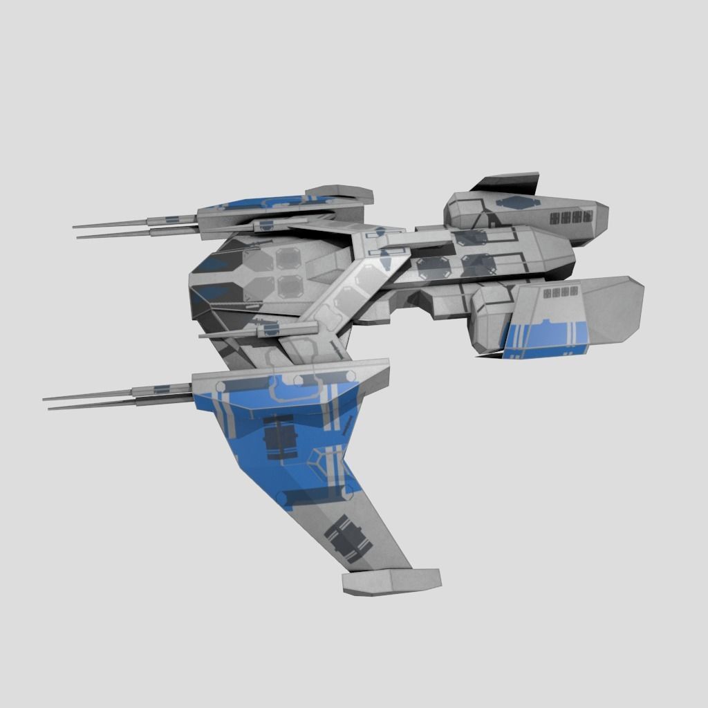 SpaceShip star wars Low-poly 3D model_1