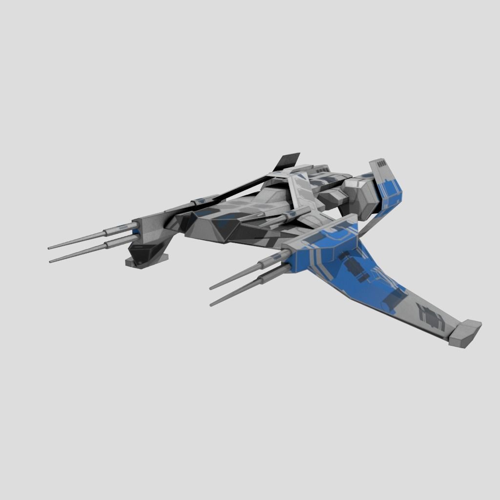 SpaceShip star wars Low-poly 3D model_4