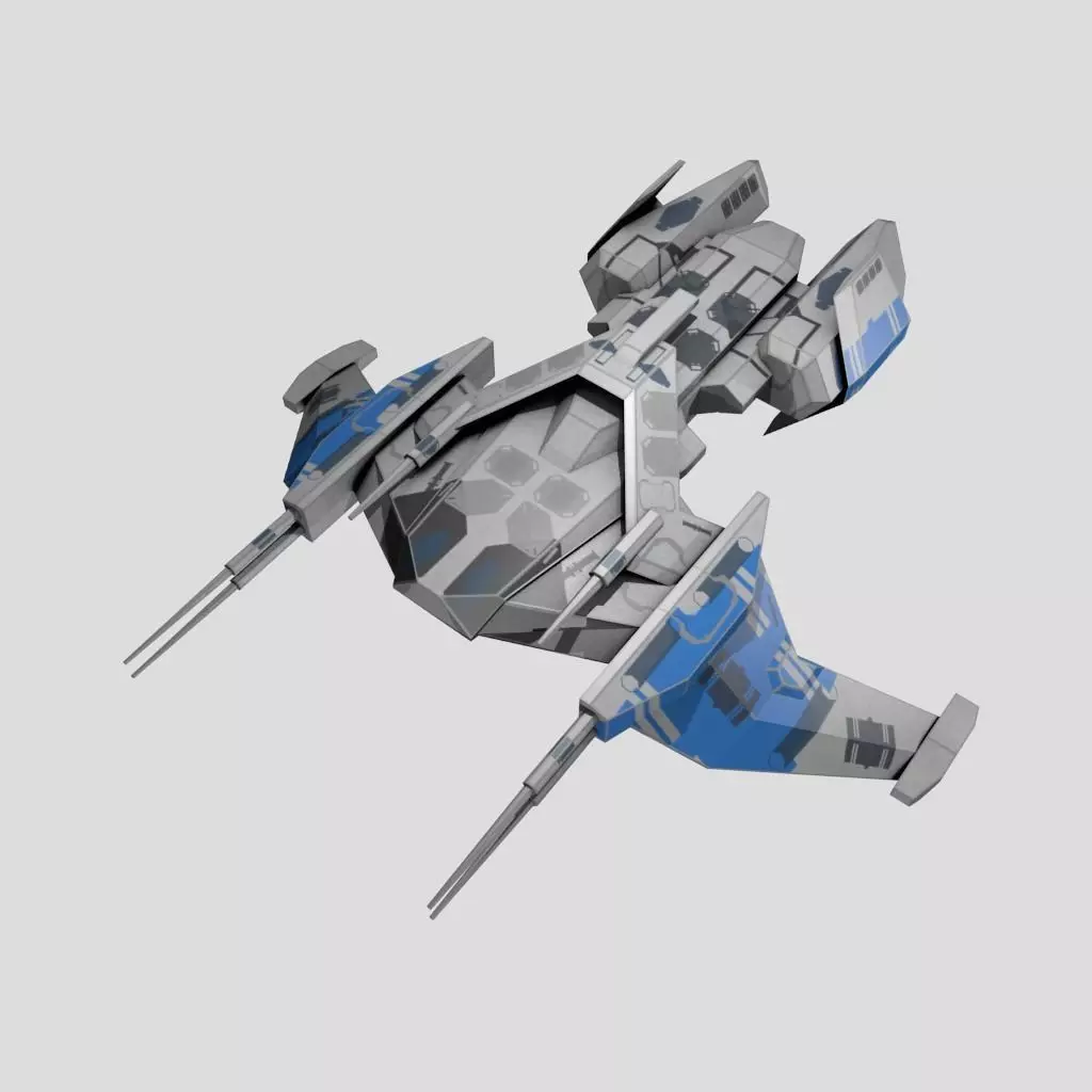 SpaceShip star wars Low-poly 3D model_0