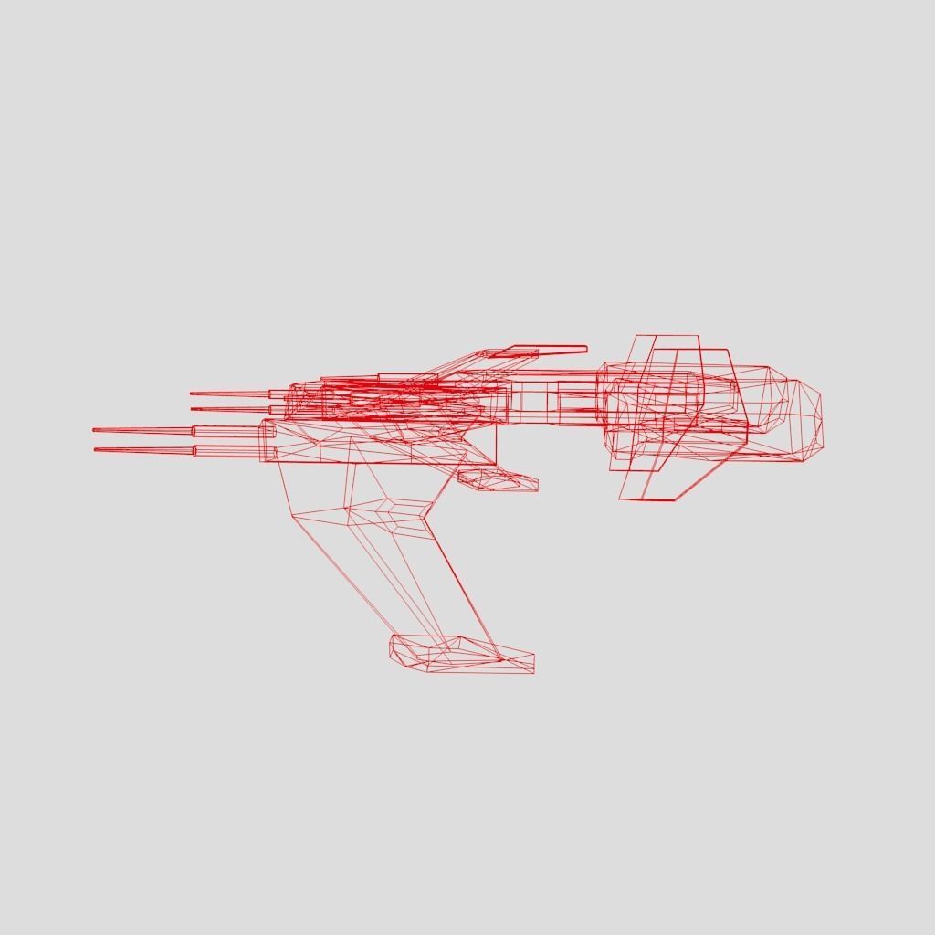 SpaceShip star wars Low-poly 3D model_22