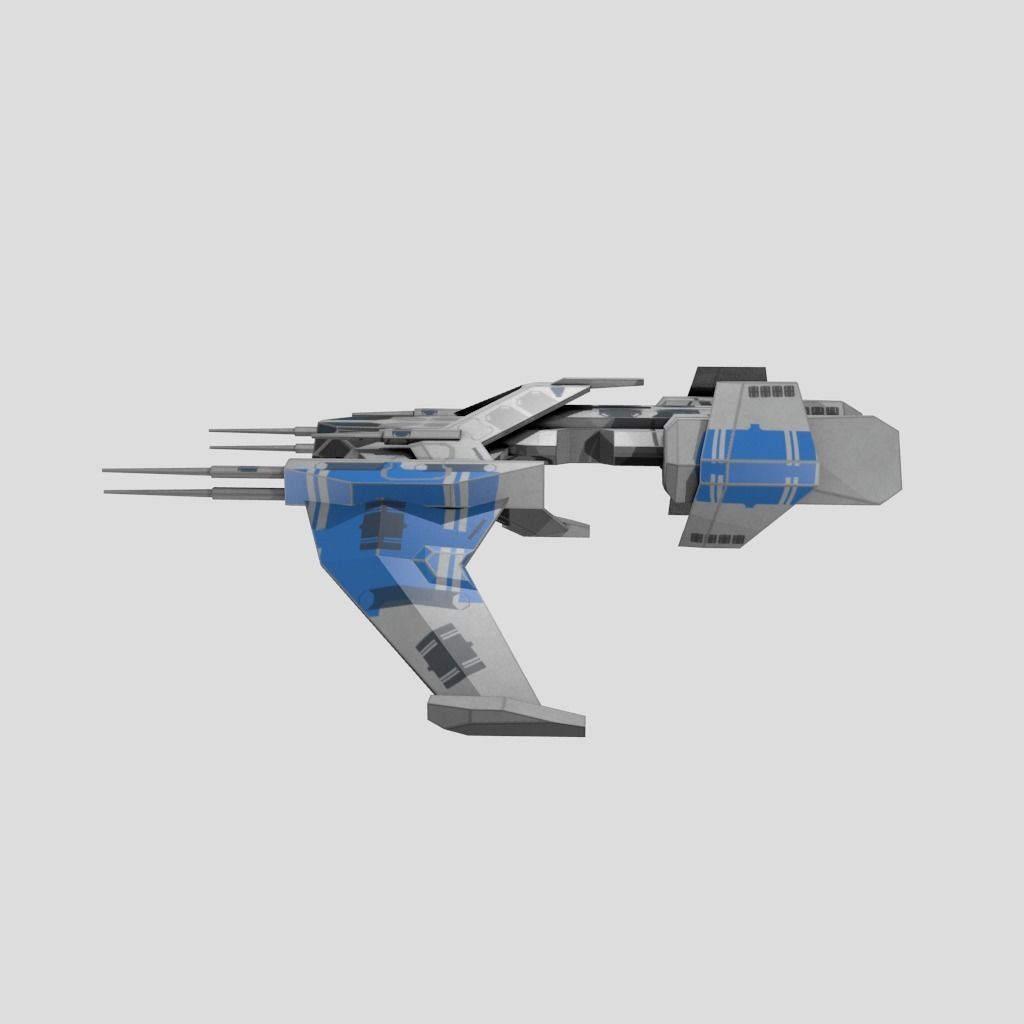 SpaceShip star wars Low-poly 3D model_2