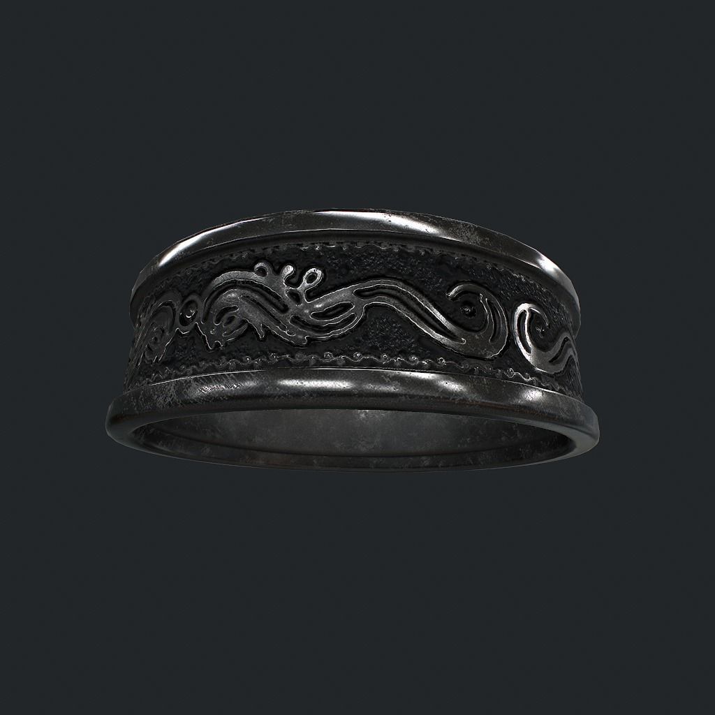 Old Ring Low-poly 3D model_8