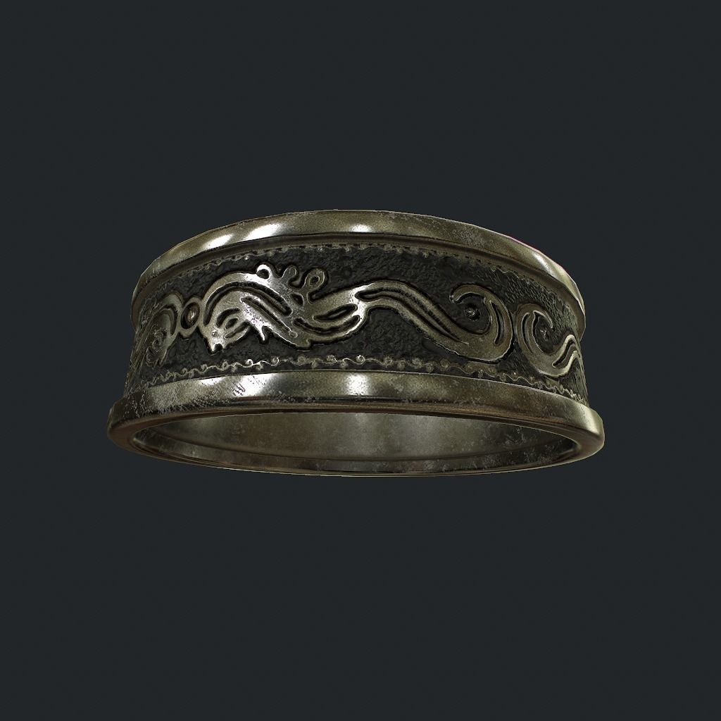 Old Ring Low-poly 3D model_6