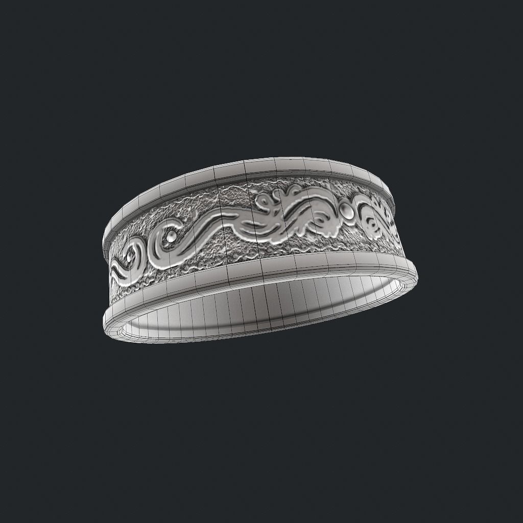 Old Ring Low-poly 3D model_12