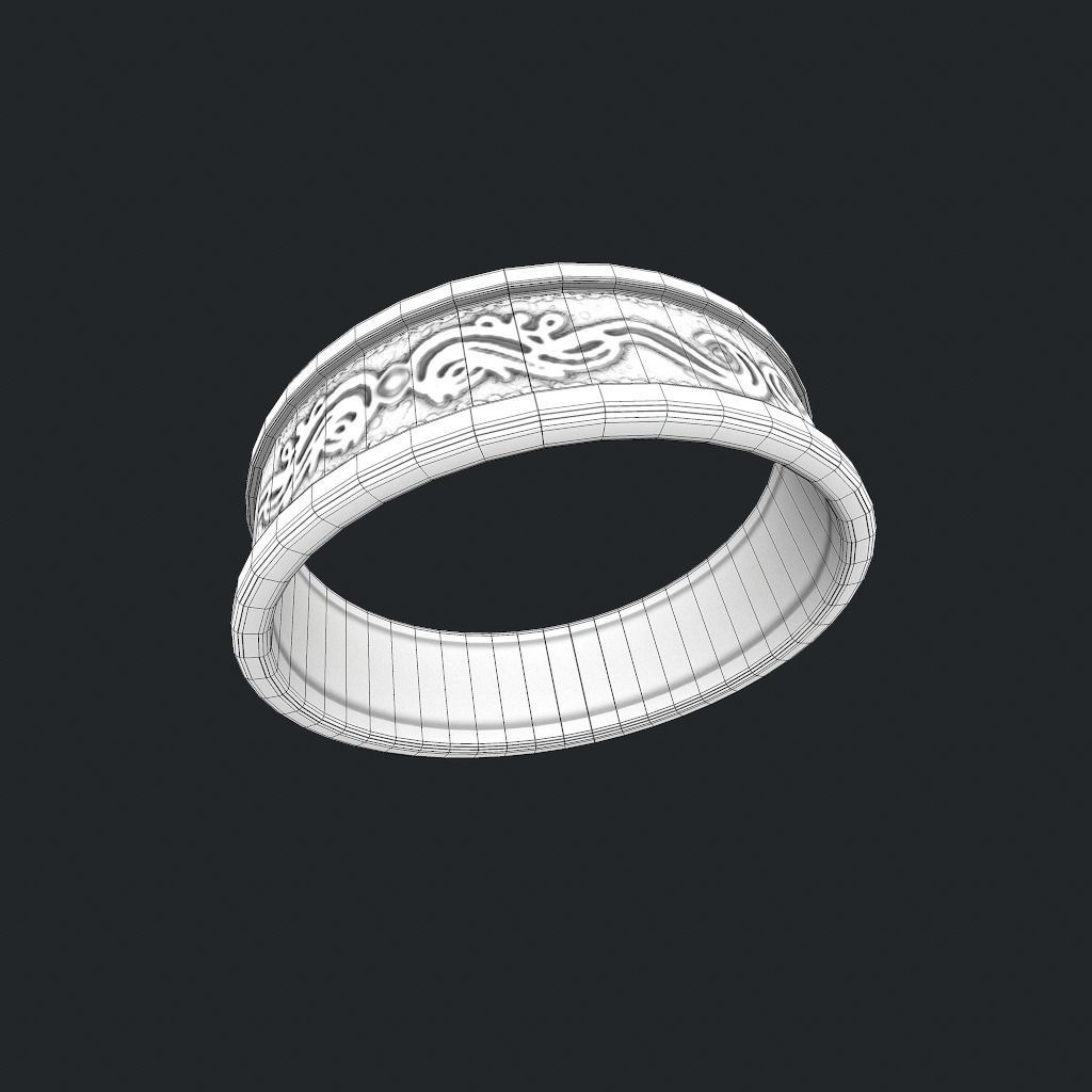 Old Ring Low-poly 3D model_10