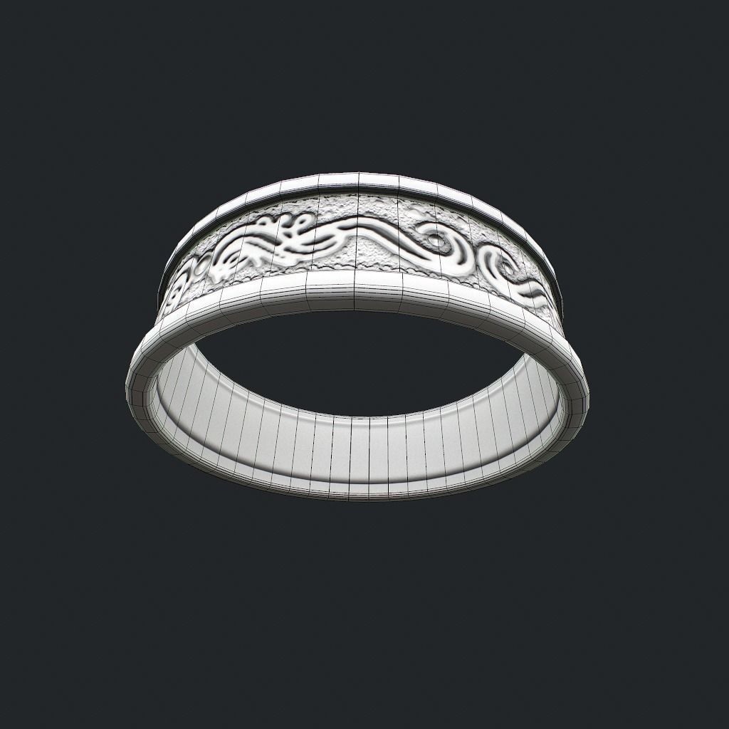 Old Ring Low-poly 3D model_9