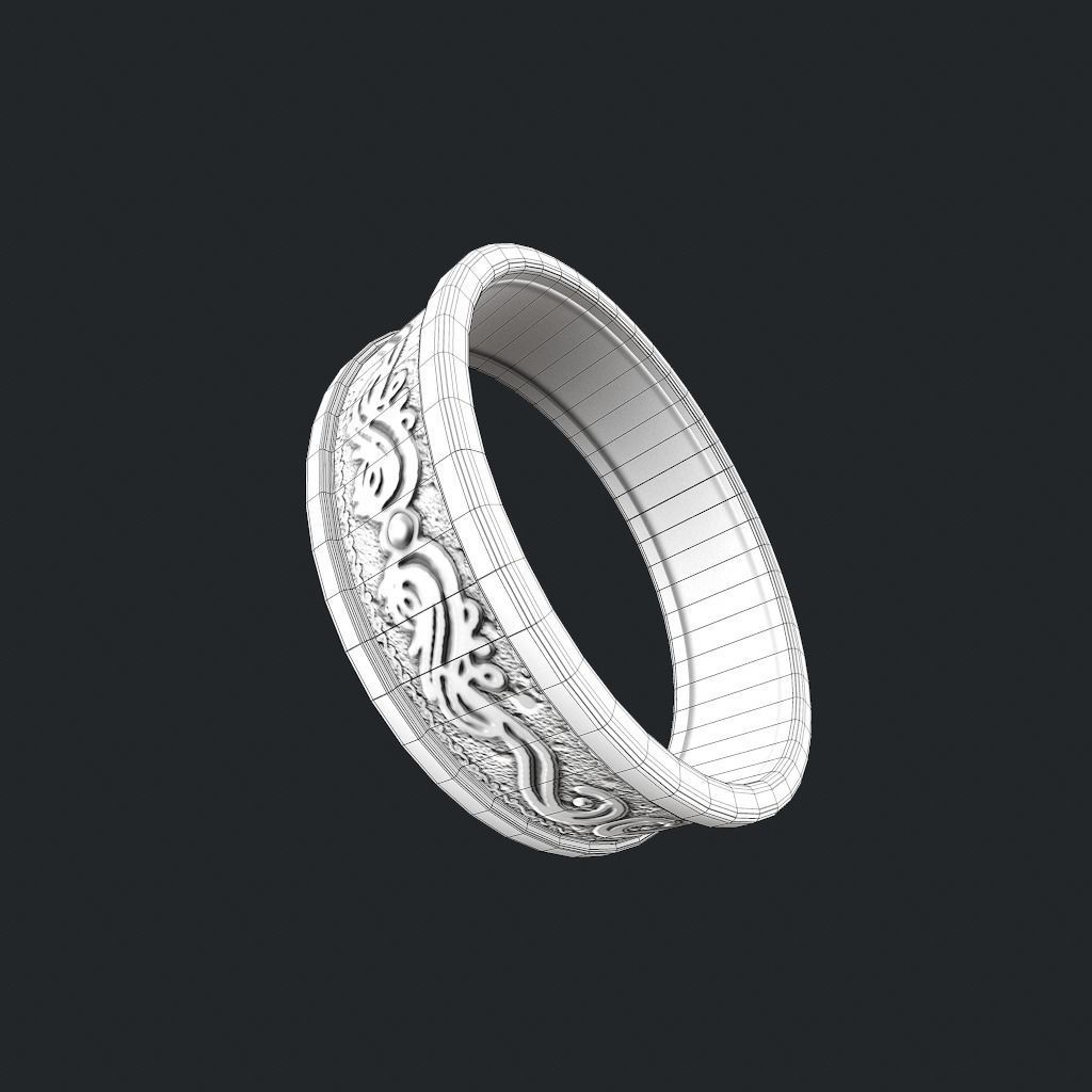 Old Ring Low-poly 3D model_13