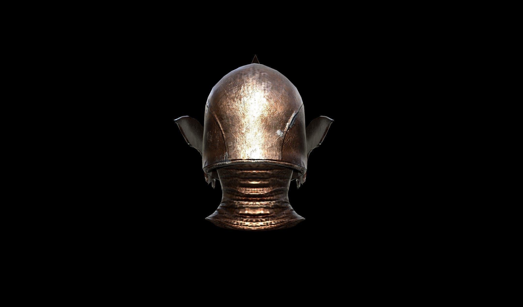 Medieval Helmet - PBR - Textured - 2 Objects Low-poly 3D model_5