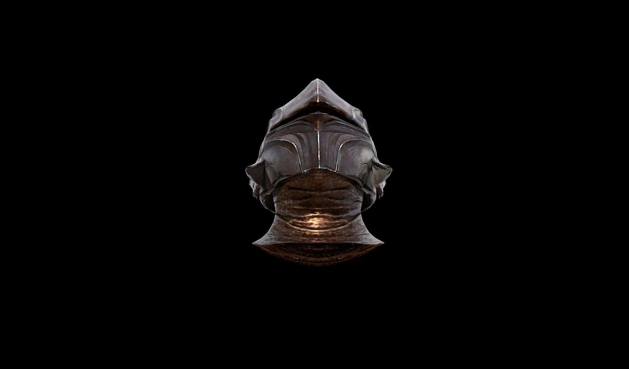 Medieval Helmet - PBR - Textured - 2 Objects Low-poly 3D model_8