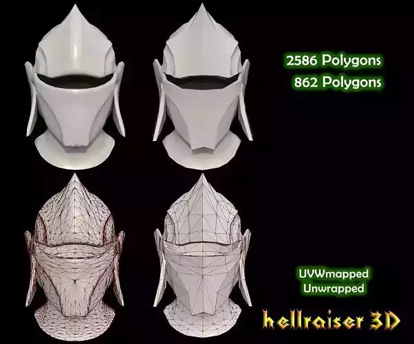 Medieval Helmet - 2 Objects