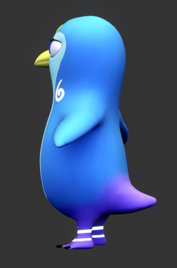 Penguin Low-poly 3D model_1