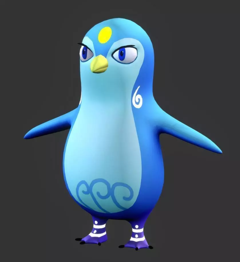 Penguin Low-poly 3D model_0