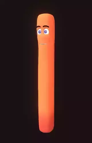 Sausage guy Low-poly 3D model