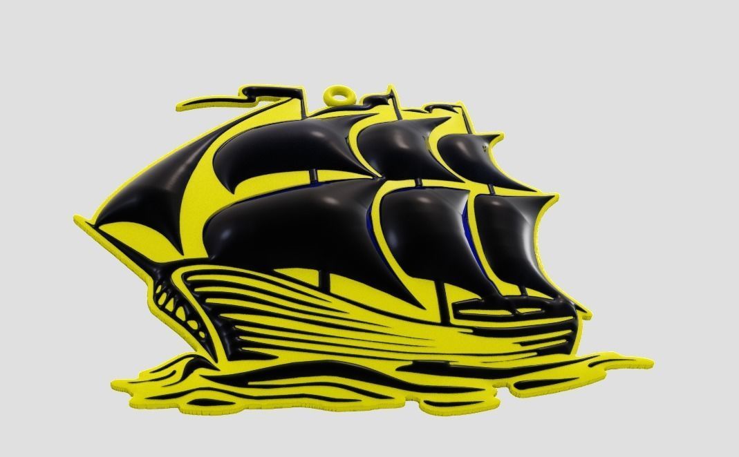Sail Necklace 3D print model_6