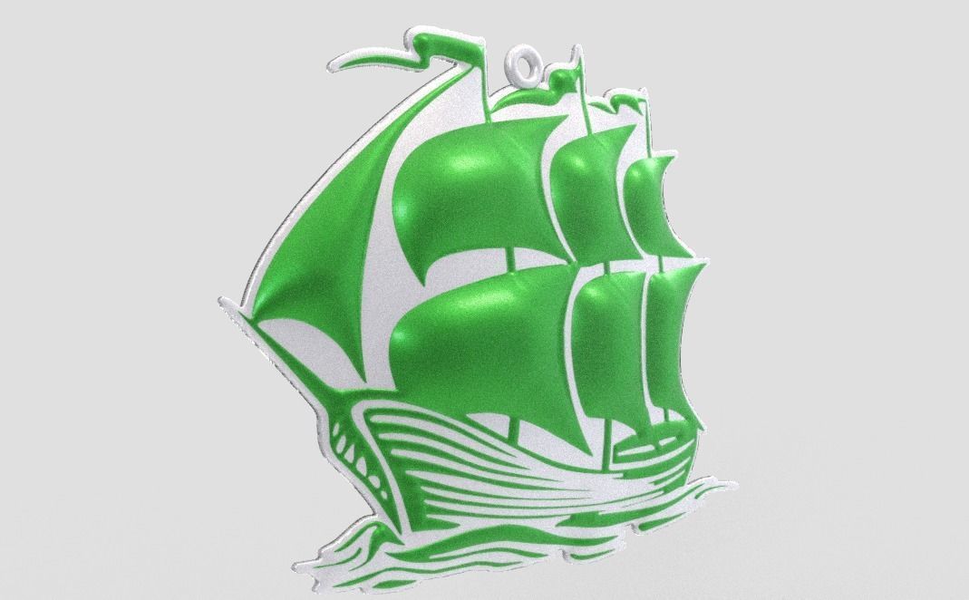 Sail Necklace 3D print model_11