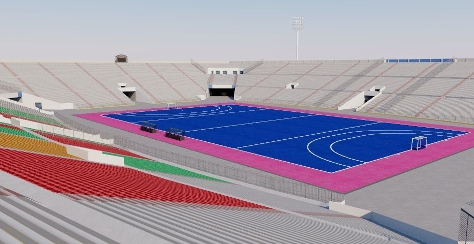 National Hockey Stadium Lahore - Pakistan Low-poly 3D model_3