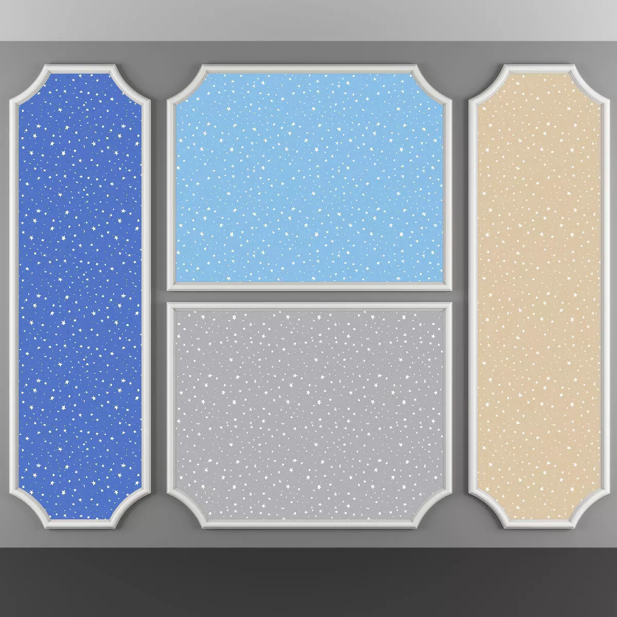 Wallpaper - 4 4 Color Low-poly 3D model_0