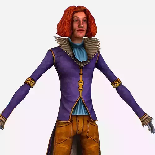 Member Rock Music Band - Dima Low-poly 3D model