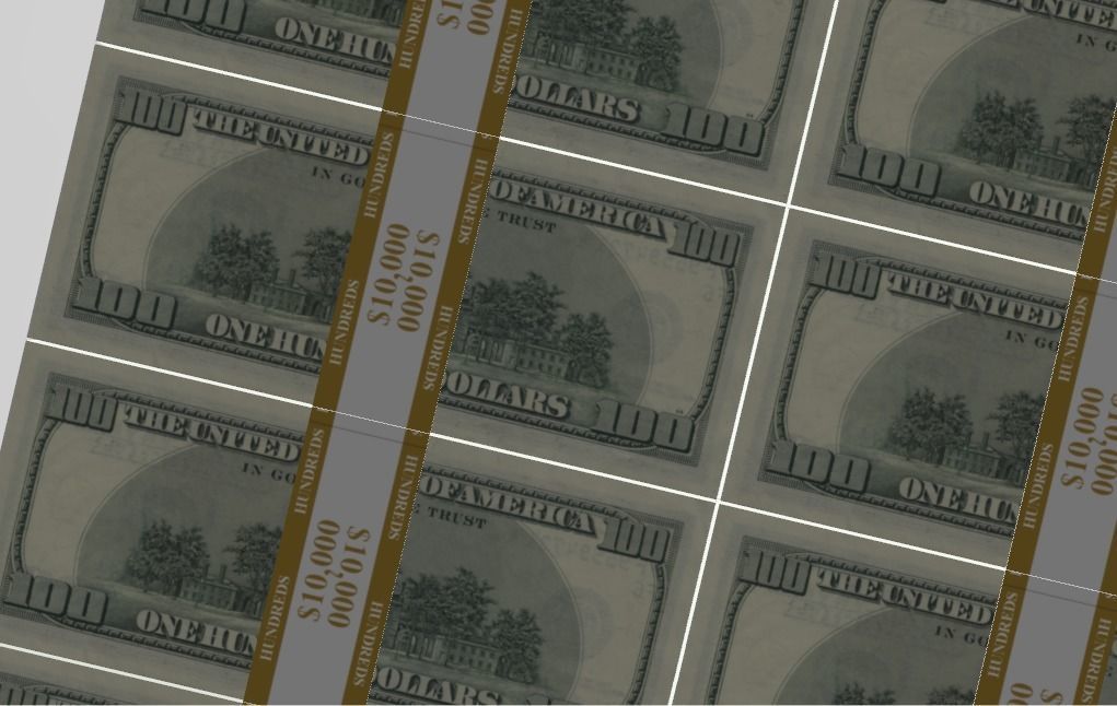 One Million Dollars Low-poly 3D model_10