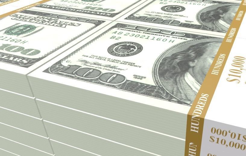 One Million Dollars Low-poly 3D model_8