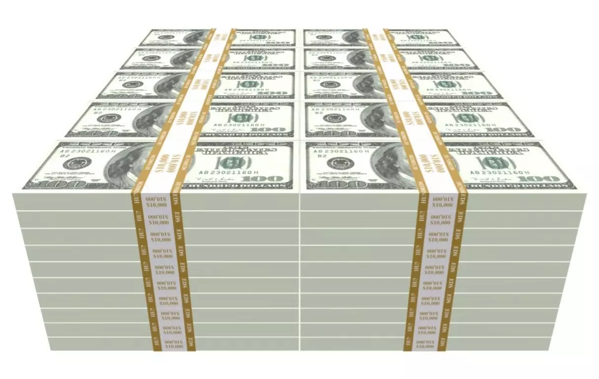 One Million Dollars Low-poly 3D model_0