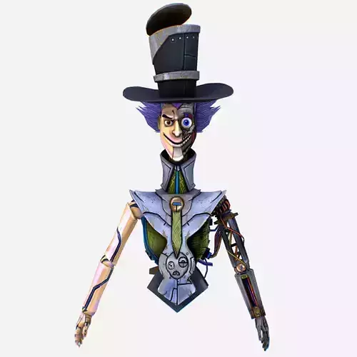 Fantasy Robot Drone with Wires - MadHatter Low-poly 3D model