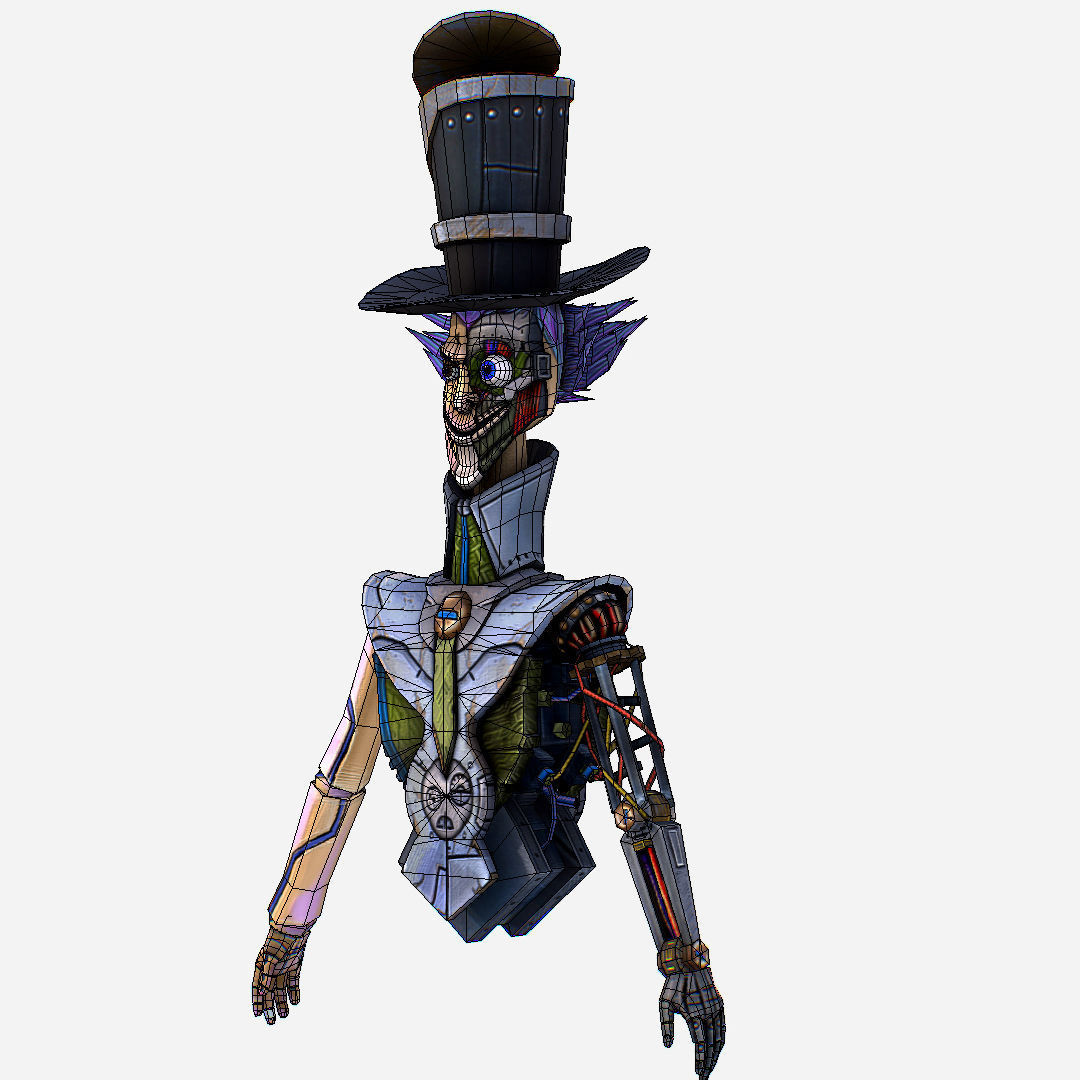 Fantasy Robot Drone with Wires - MadHatter Low-poly 3D model_9