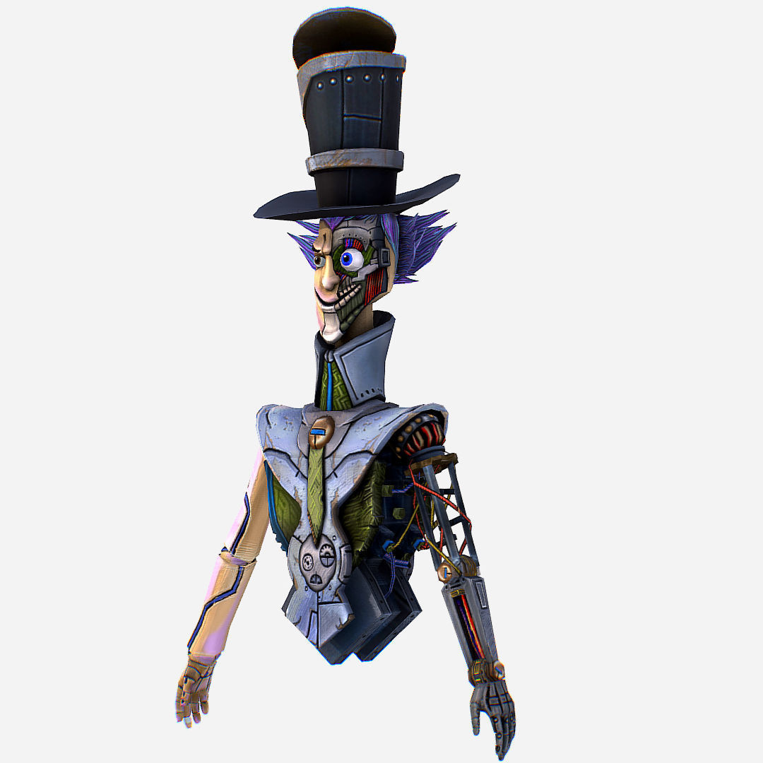 Fantasy Robot Drone with Wires - MadHatter Low-poly 3D model_1