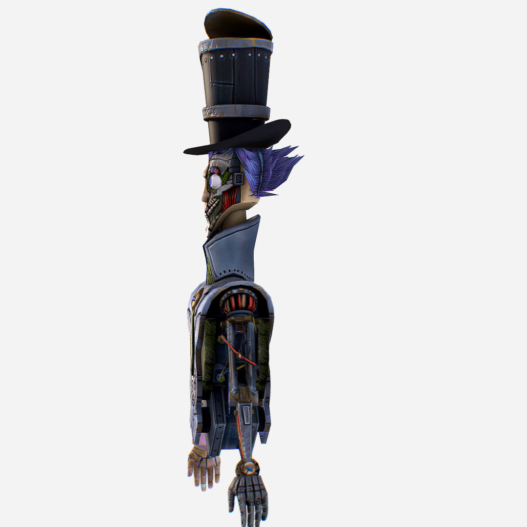 Fantasy Robot Drone with Wires - MadHatter Low-poly 3D model_2