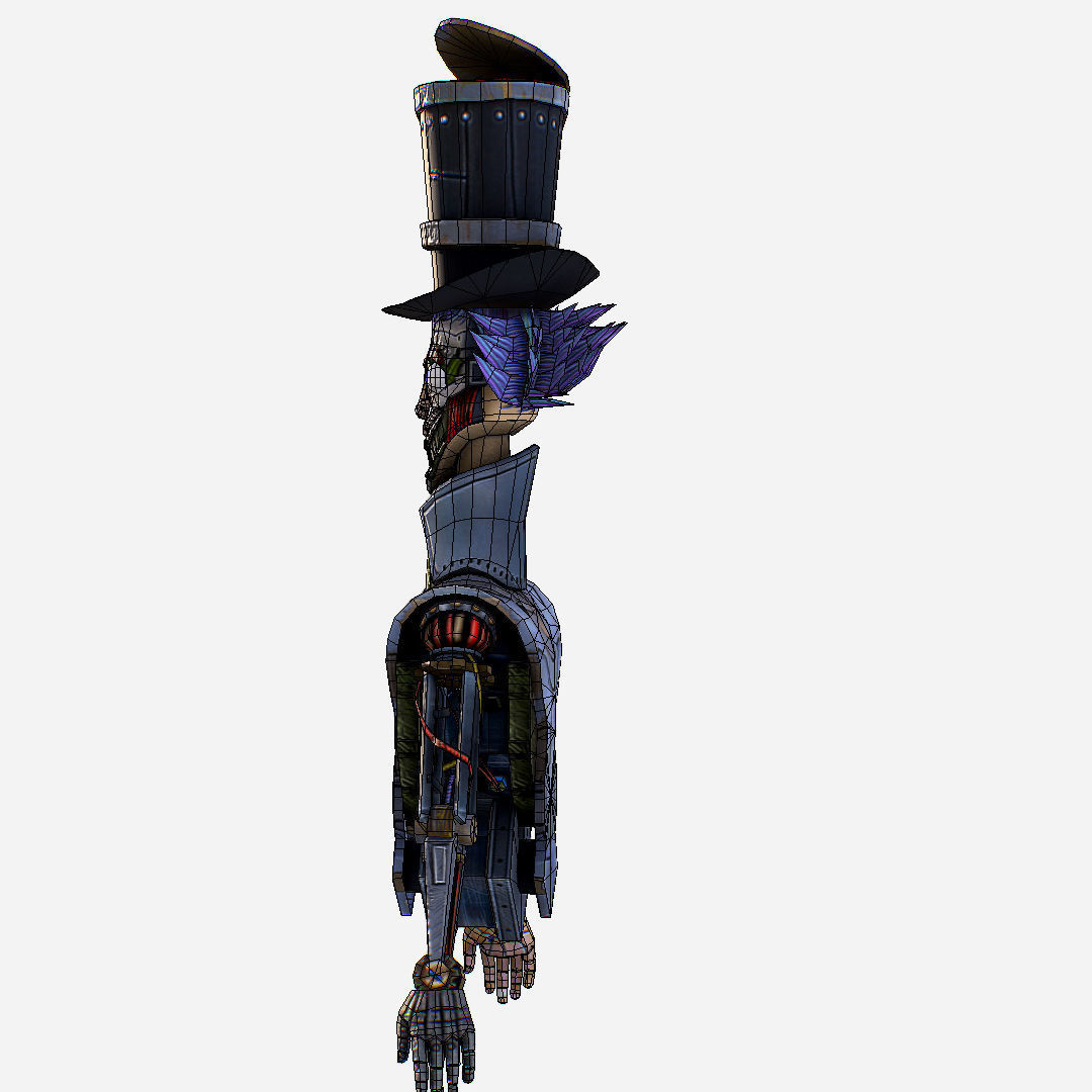 Fantasy Robot Drone with Wires - MadHatter Low-poly 3D model_8