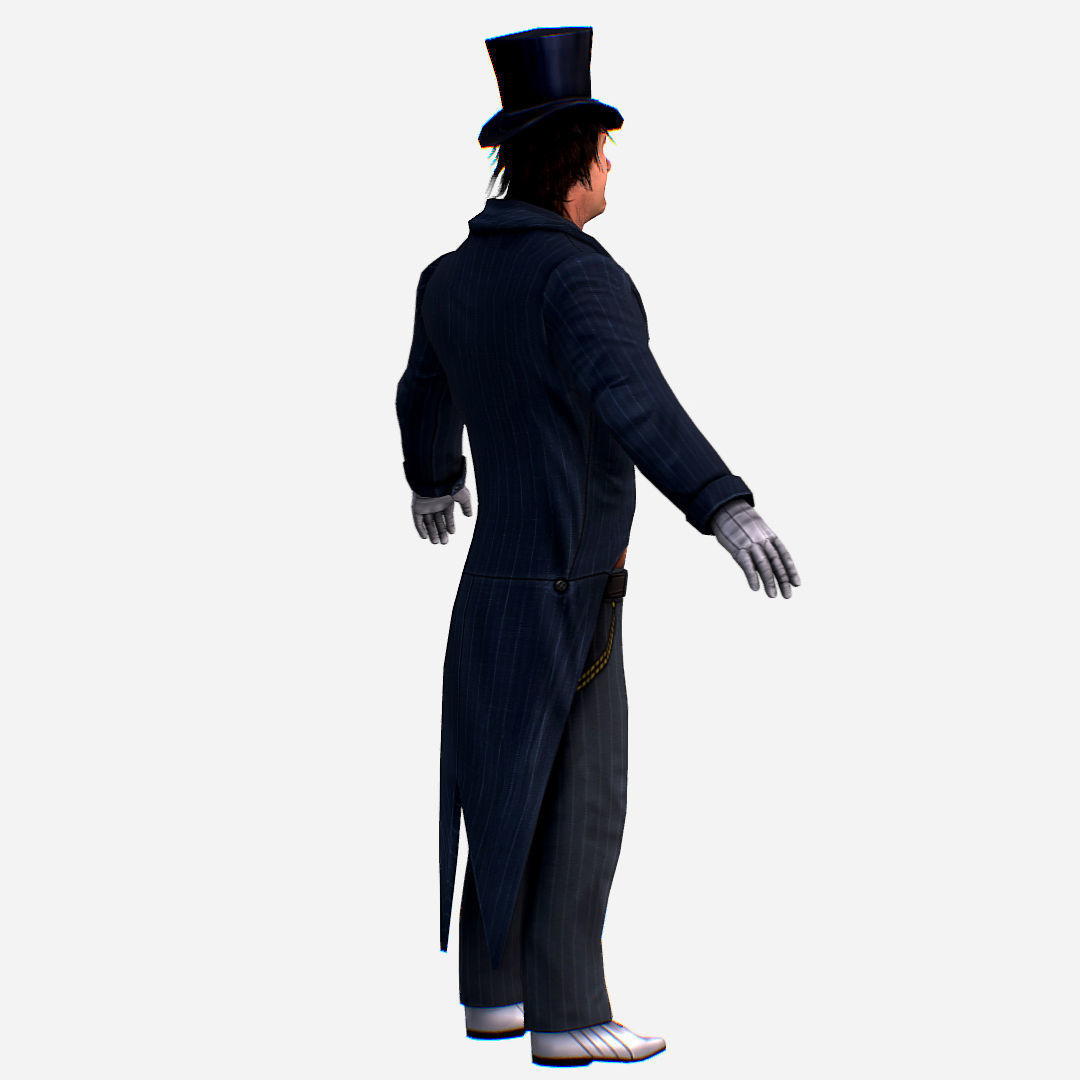 Member Rock Music Band - Pasha Low-poly 3D model_6