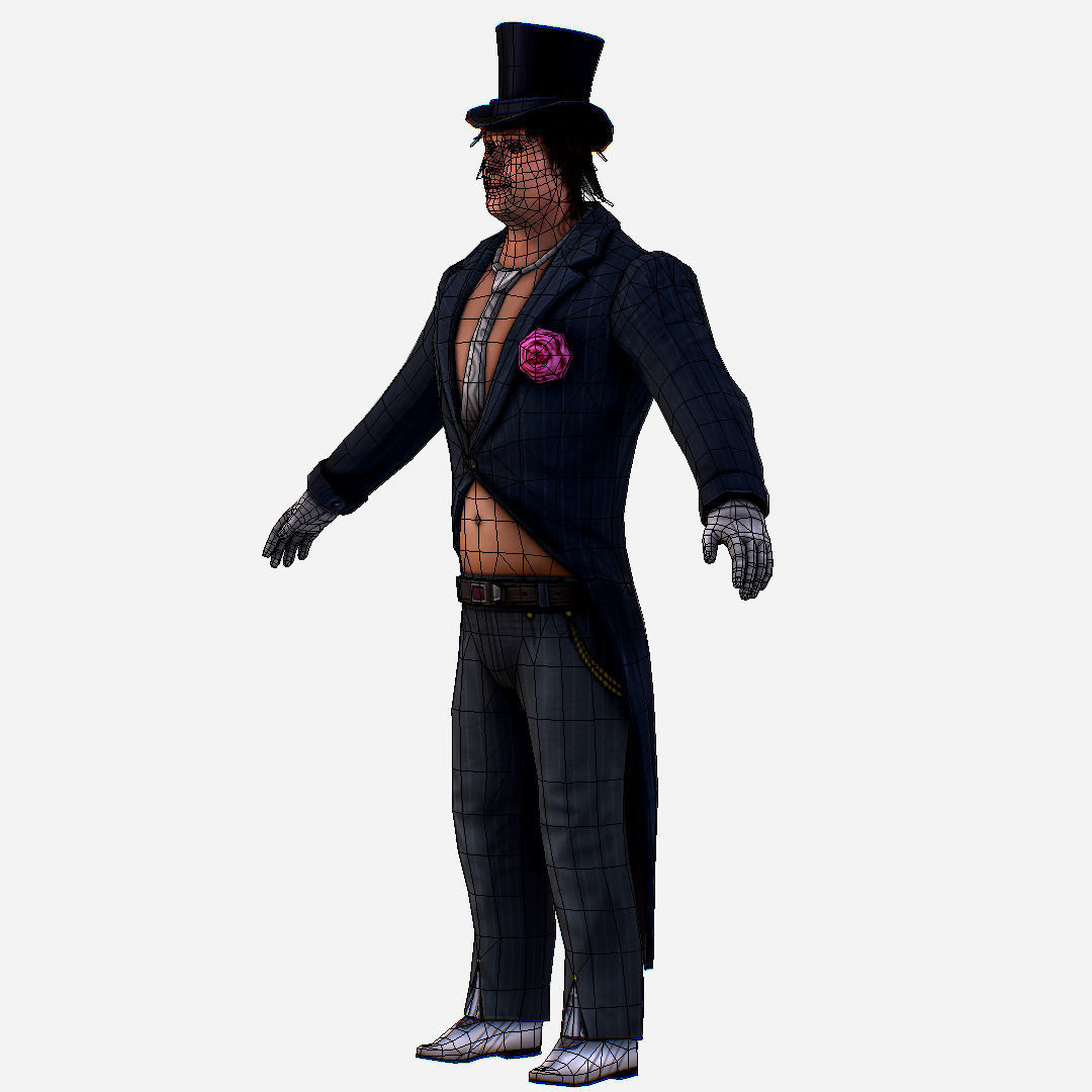 Member Rock Music Band - Pasha Low-poly 3D model_11