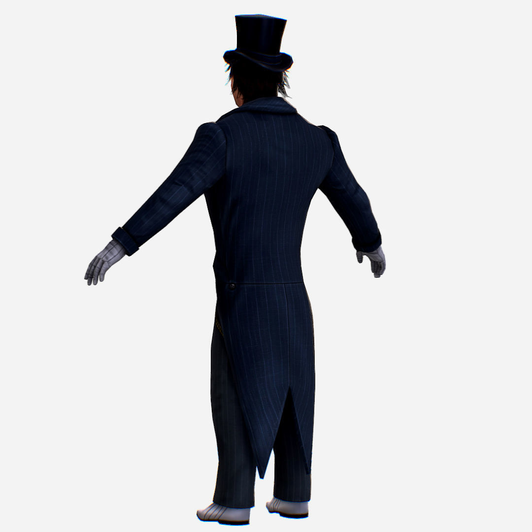 Member Rock Music Band - Pasha Low-poly 3D model_2