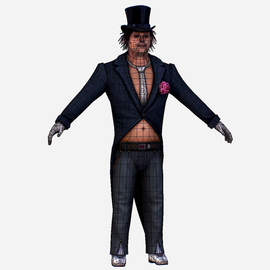 Member Rock Music Band - Pasha Low-poly 3D model_8