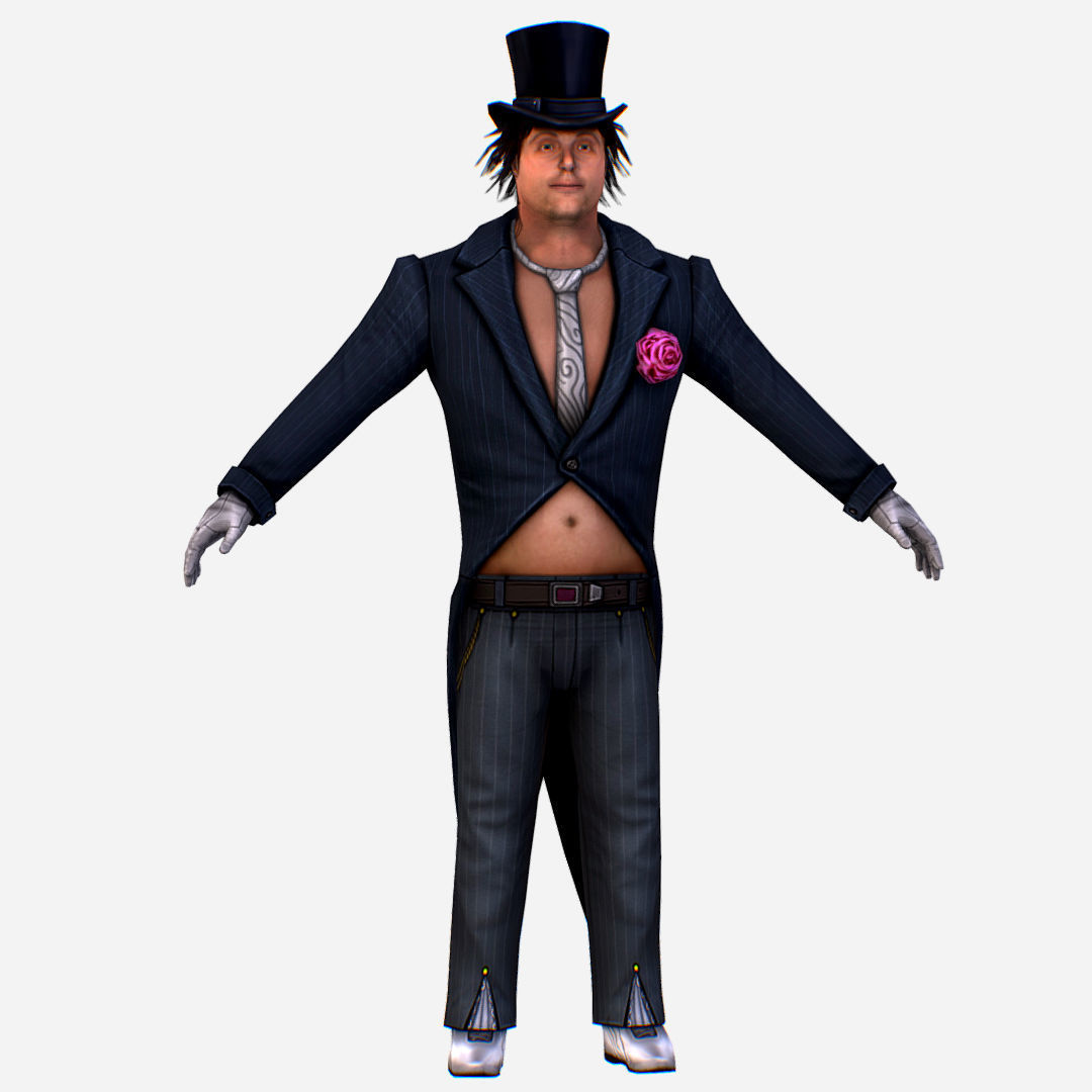 Member Rock Music Band - Pasha Low-poly 3D model_1