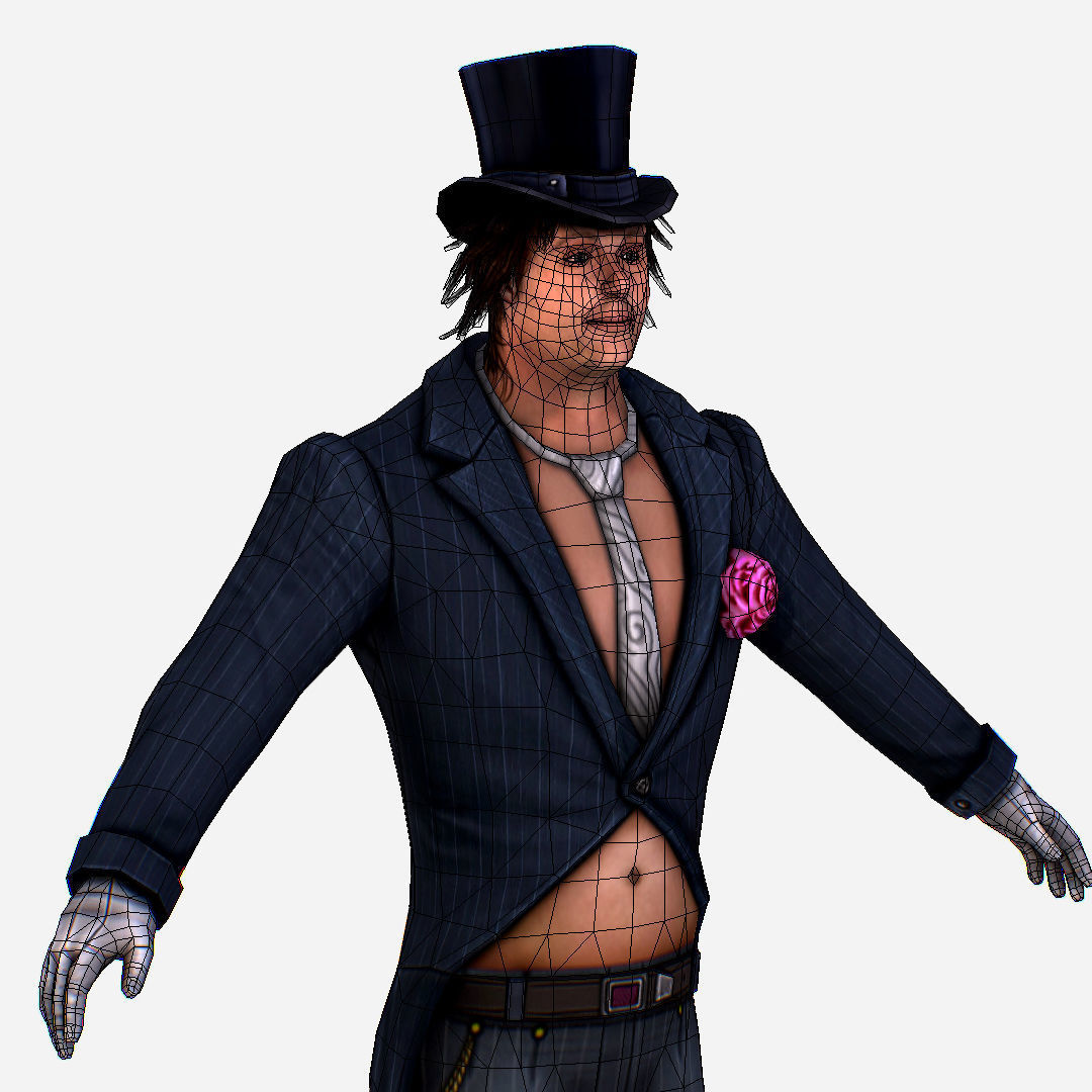 Member Rock Music Band - Pasha Low-poly 3D model_9