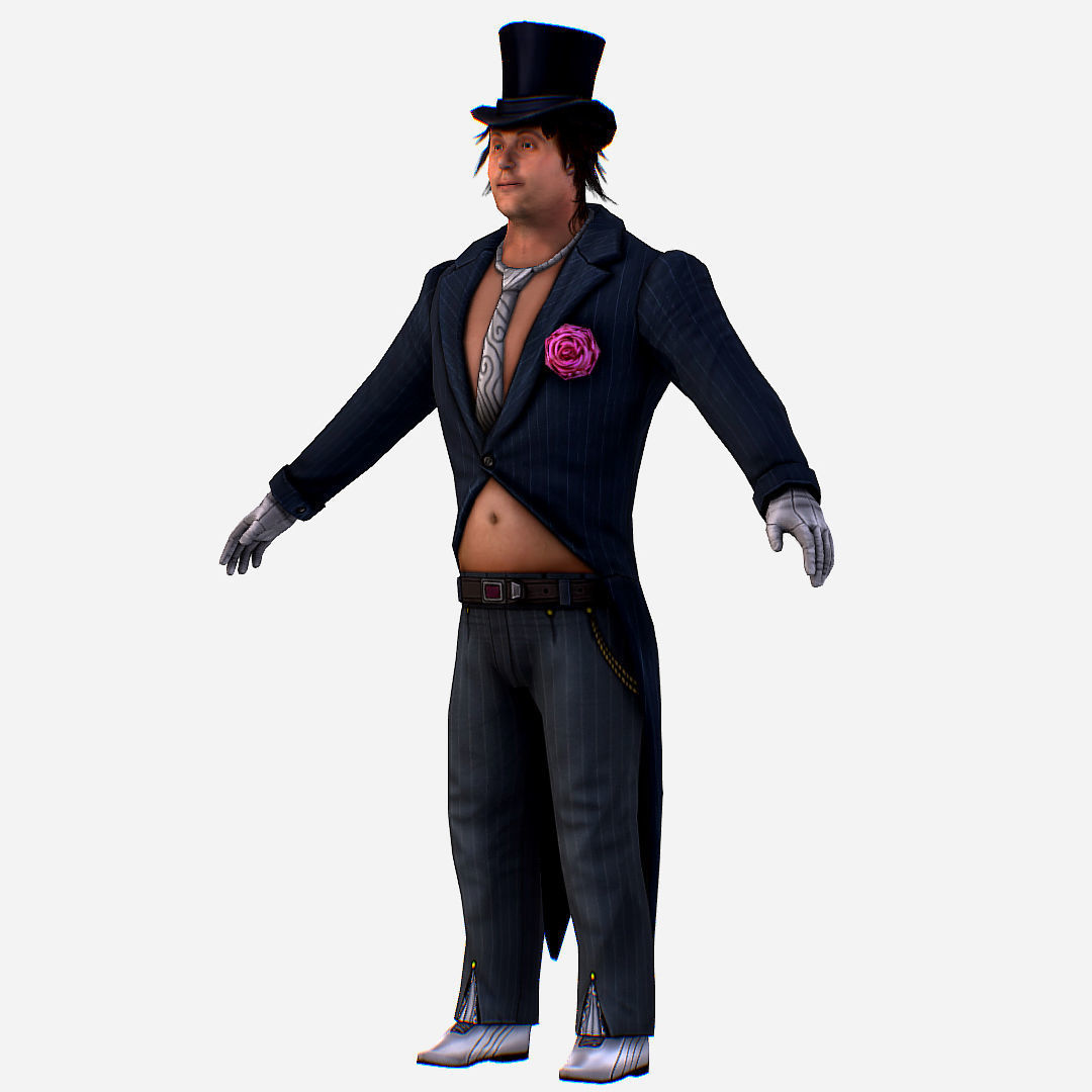 Member Rock Music Band - Pasha Low-poly 3D model_4